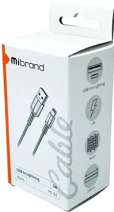 Кабель Mibrand MI-32 USB-A - Lightning 10w 1м cable Black (MIDC/321LB) - фото 4