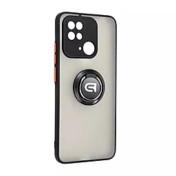 Чохол ArmorStandart Frosted Matte Ring для Xiaomi Redmi 10C Black (ARM68366) - фото Чохол ArmorStandart Frosted Matte Ring для Xiaomi Redmi 10C Black (ARM68366)