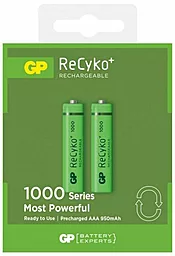Аккумулятор GP AAA ReCyko+ Smart Energy 950 mAh (100AAHCE-2GB2) 2шт - фото Аккумулятор GP AAA ReCyko+ Smart Energy 950 mAh (100AAHCE-2GB2) 2шт