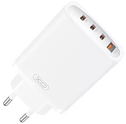 Сетевое зарядное устройство XO CE23 65w GaN PD/QC 3xUSB-C/USB-A ports charger white