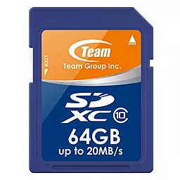 Карта пам'яті Team SDXC 64GB Class 10 (TSDXC64GCL1001)