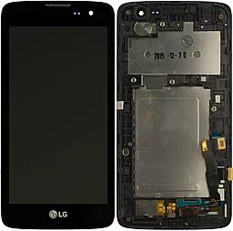 Дисплей LG K7 X210 (X210, X210DS) с тачскрином и рамкой, Black