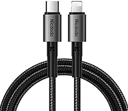Кабель McDodo Prism Series USB Type-C - Lightning 36w 3a 1.2м PD сable Black (CA-2850) - фото Кабель McDodo Prism Series USB Type-C - Lightning 36w 3a 1.2м PD сable Black (CA-2850)