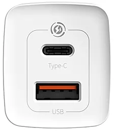 Сетевое зарядное устройство с быстрой зарядкой Baseus GaN2 Lite Quick Charger 65W USB-A-C White (CCGAN2L-B02) - миниатюра 5