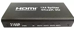 Відео спліттер HDMI 1x4 v1.4b 4k 30hz black (15190) Atcom - фото Відео спліттер HDMI 1x4 v1.4b 4k 30hz black (15190) Atcom