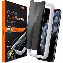 Защитное стекло Spigen (Антишпион) Privacy iPhone 11 Pro, iPhone Xs, iPhone X  Align (AGL00111)