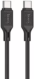 USB PD Кабель Hoco X90 Cool Silicone 60W 3A USB Type-C - Type-C Cable Black