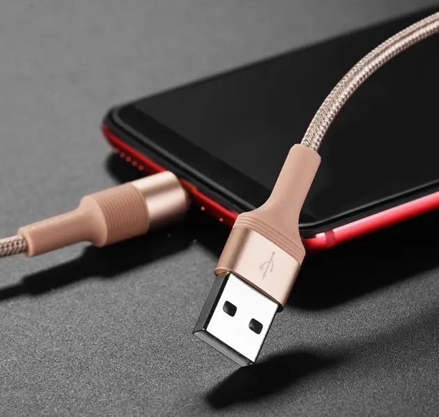 Кабель Borofone BX21 USB-A - micro USB 12w 2.4a 1м cable Rose/Gold - фото 3