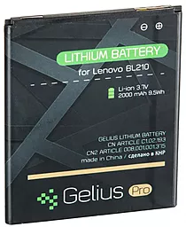 Аккумулятор Lenovo S820 IdeaPhone / BL210 (2000 mAh) Gelius Pro