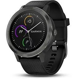 Смарт-годинник Garmin Vivoactive 3 Slate with Black Silicon (010-01769-B1) - фото Смарт-годинник Garmin Vivoactive 3 Slate with Black Silicon (010-01769-B1)