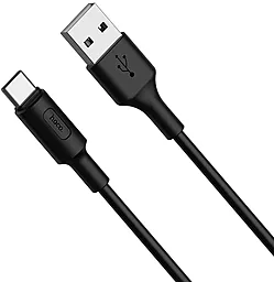 Кабель USB Hoco X25 Soarer Charging USB Type-C Cable Black - миниатюра 3
