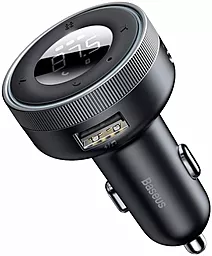Автомобільний зарядний пристрій з FM трансмітером Baseus Enjoy Car Wireless MP3 Charger 12W 5V 3.4A 2xUSB-A Black (CCLH-01) - мініатюра 5
