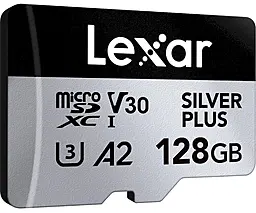 Карта пам'яті Lexar 128 GB microSDXC Professional Silver Plus UHS-I U3 V30 A2 Class 10 (LMSSIPL128G-BNANG) - фото Карта пам'яті Lexar 128 GB microSDXC Professional Silver Plus UHS-I U3 V30 A2 Class 10 (LMSSIPL128G-BNANG)