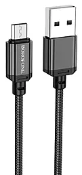 Кабель Borofone BX87 Sharp USB-A - micro USB 12w 2.4a 2м cable Black - фото Кабель Borofone BX87 Sharp USB-A - micro USB 12w 2.4a 2м cable Black