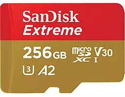 Карта пам'яті SanDisk 256GB microSD class 10 UHS-I U3 Extreme (SDSQXAV-256G-GN6MN) - фото Карта пам'яті SanDisk 256GB microSD class 10 UHS-I U3 Extreme (SDSQXAV-256G-GN6MN)