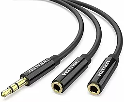 Аудіо розгалужувач Vention AUX mini Jack 3.5mm M/2xF 0.3 м cable black (BBSBY) - фото Аудіо розгалужувач Vention AUX mini Jack 3.5mm M/2xF 0.3 м cable black (BBSBY)