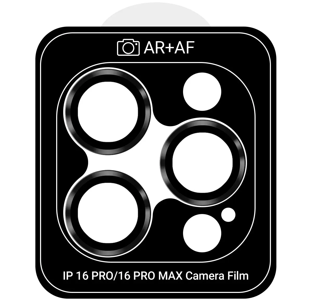 Защитное стекло ArmorStandart Pro для камеры Apple iPhone 16 Pro, iPhone 16 Pro Max Black Titanium (ARM81420) - фото 1