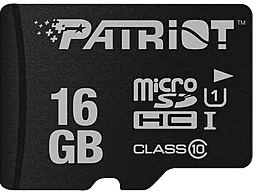 Карта памяти Patriot LX Series MicroSDXC 16GB UHS-I Class 10 (PSF16GMDC10)