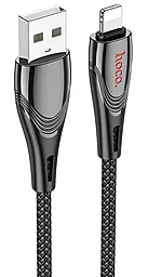 Кабель Hoco U133 USB-A - Lightning 12w 2.4a 1.2м cable Black - фото Кабель Hoco U133 USB-A - Lightning 12w 2.4a 1.2м cable Black