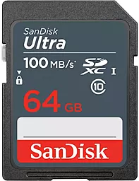 Карта памяти SanDisk 64GB SDXC Class 10 UHS-1 (SDSDUNR-064G-GN3IN)