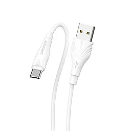 Кабель Borofone BX18 USB-A - Type-C 15w 3a 3м cable White - фото Кабель Borofone BX18 USB-A - Type-C 15w 3a 3м cable White
