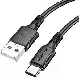 Кабель Borofone BX80 USB-A - Type-C 15w 3a 1м cable Black - фото Кабель Borofone BX80 USB-A - Type-C 15w 3a 1м cable Black