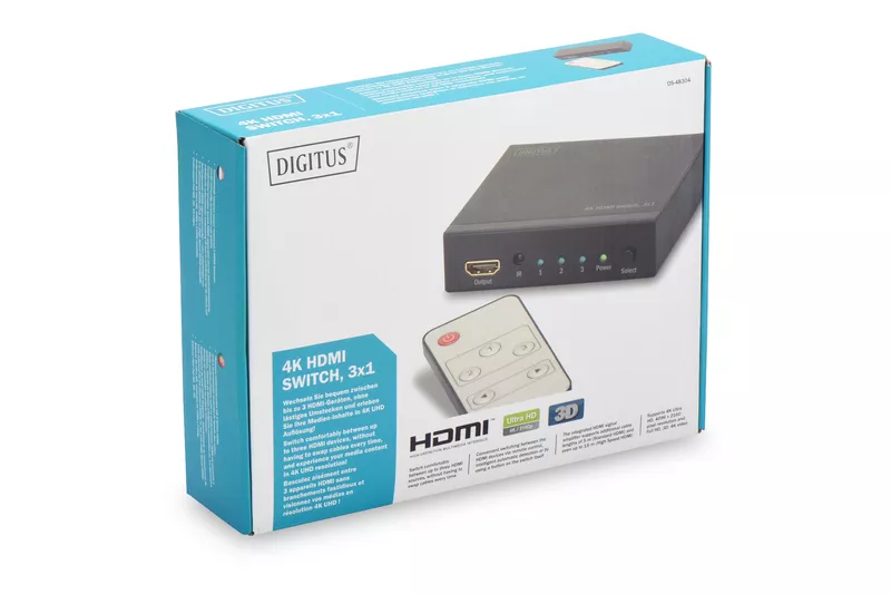 Видео коммутатор HDMI (INx3 - OUTx1), 4K Digitus - фото 5