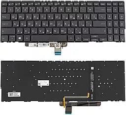 Клавиатура для ноутбука Asus UX564 series с подсветкой клавиш без рамки Black