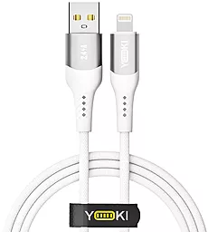 Кабель Yoki YK-SO15 SOLID USB-A - Lightning 12w 2.4a 1.2м cable White - фото Кабель Yoki YK-SO15 SOLID USB-A - Lightning 12w 2.4a 1.2м cable White
