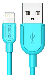 Кабель Remax Souffle USB-A - Lightning 12w 2.4a 1м cable Blue (RC-031i) - фото Кабель Remax Souffle USB-A - Lightning 12w 2.4a 1м cable Blue (RC-031i)