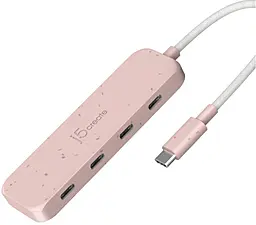 Мультипортовый USB Type-C хаб J5create USB3.2 4-in-1 red (JCH345ER-N) - фото Мультипортовый USB Type-C хаб J5create USB3.2 4-in-1 red (JCH345ER-N)