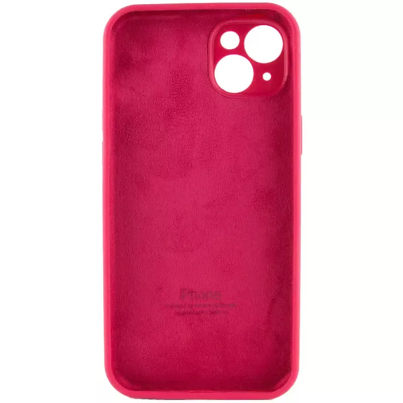 Чехол Silicone Case Full Camera для Apple iPhone 15 Rose Red - фото 2