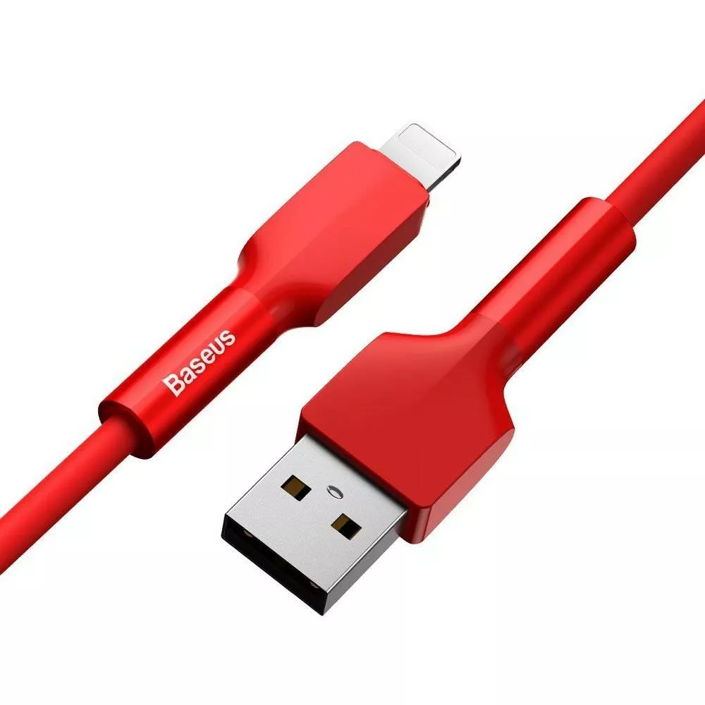 Кабель Baseus Silica USB-A - Lightning 12w 2.4a 1м cable Red (CALGJ-09) - фото 2