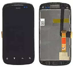 Дисплей HTC Explorer (A310e) з тачскріном і рамкою, Black