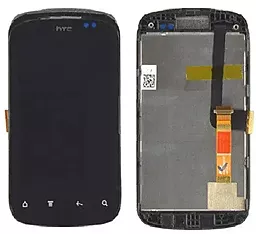 Дисплей HTC Explorer (A310e) с тачскрином и рамкой, Black - фото Дисплей HTC Explorer (A310e) с тачскрином и рамкой, Black