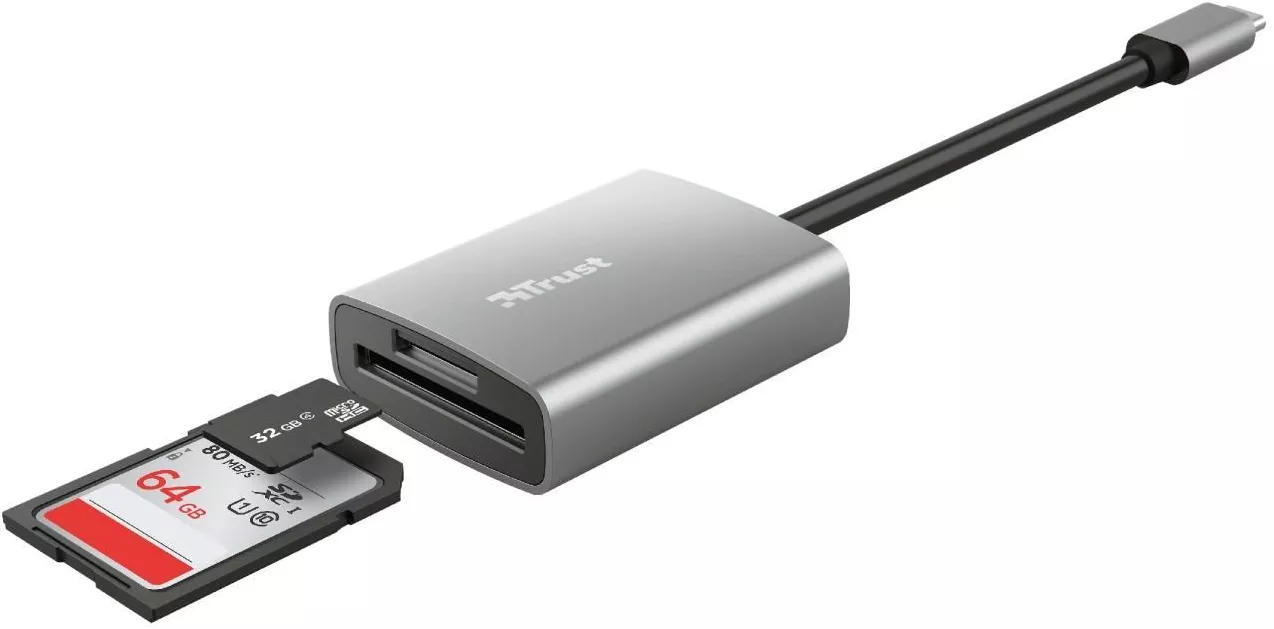 Картридер Trust Dalyx Fast Type-C grey - фото 5