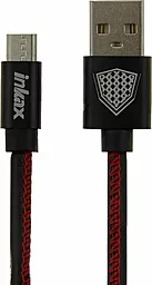 USB Кабель Inkax Leather micro USB Cable Black (СК-44)