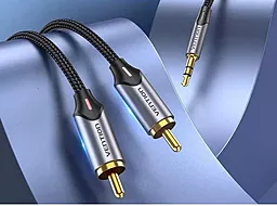 Аудіо кабель Vention AUX mimi Jack 3.5 мм - 2xRCA M/M 1.5 м cable black (BCNBG) - мініатюра 5