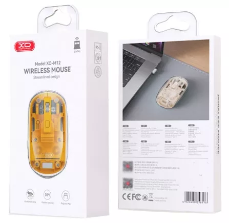 Компьютерная мышка XO M12 Bluetooth Yellow - фото 2