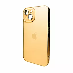 Чехол AG Glass Sapphire Frame MagSafe Logo for Apple iPhone 14  Gold