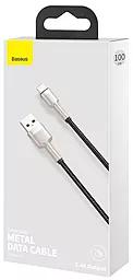 USB Кабель Baseus Cafule Series Metal 2.4A Lightning Cable Black (CALJK-A01) - мініатюра 4