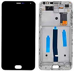 Дисплей Meizu M2 Note (M571, черный шлейф) с тачскрином и рамкой, Black - фото Дисплей Meizu M2 Note (M571, черный шлейф) с тачскрином и рамкой, Black