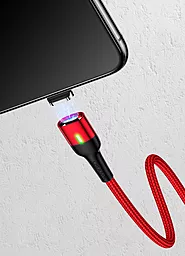 Кабель USB Usams U28 Magnetic 3A micro USB Cable Red (US-SJ328) - миниатюра 4