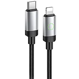 Кабель Hoco X117 USB Type-C - Lightning 27w 3a 1м PD cable Black - фото Кабель Hoco X117 USB Type-C - Lightning 27w 3a 1м PD cable Black