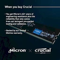 Оперативная память Micron 32 GB DDR5 5200 MHz (CT32G52C42U5) - миниатюра 6