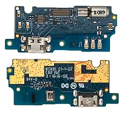 Нижняя плата Meizu M3s Mini с разъемом зарядки и микрофоном - фото Нижняя плата Meizu M3s Mini с разъемом зарядки и микрофоном