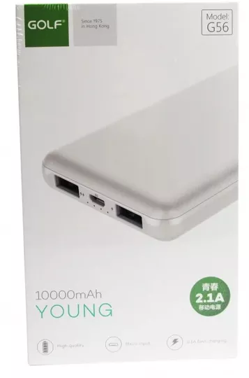Повербанк GOLF G56 10000 mAh White (GF-G56-W) - фото 3