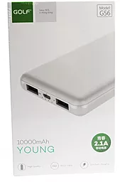Повербанк GOLF G56 10000 mAh White (GF-G56-W) - мініатюра 3