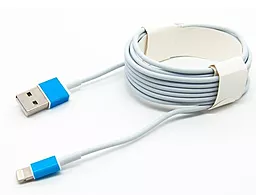 Кабель Dengos USB-A - Lightning 12w 2.4a 3м cable White (PLS-L-3M-White) - фото Кабель Dengos USB-A - Lightning 12w 2.4a 3м cable White (PLS-L-3M-White)