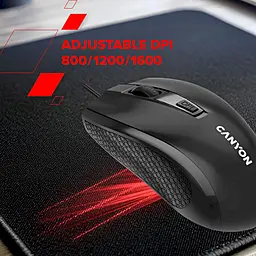 Комп'ютерна мишка Canyon M-4 Black (CNE-CMS4) - мініатюра 5 Комп'ютерна мишка Canyon M-4 Black (CNE-CMS4) - мініатюра 5